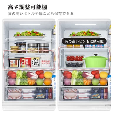 高さ調整可能棚