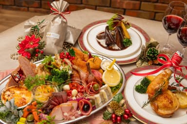 グルテンフリークリスマスディナー風景