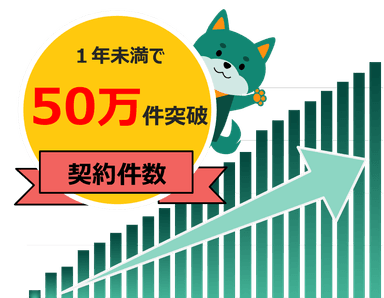 累計契約件数50万件突破