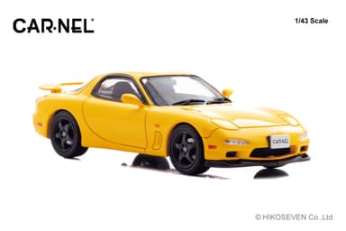 1/43 マツダ RX-7 Type RS-R (FD3S) 1997 Sunburst Yellow：右前