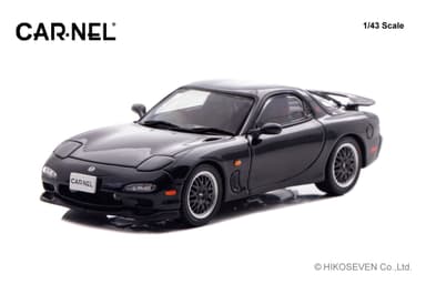 1/43 マツダ RX-7 Type RZ (FD3S) 1998 Brilliant Black：左前