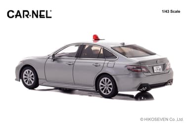 1/43 トヨタ クラウン 2023 北海道警察交通交通機動隊車両 (覆面/グレー)：左後