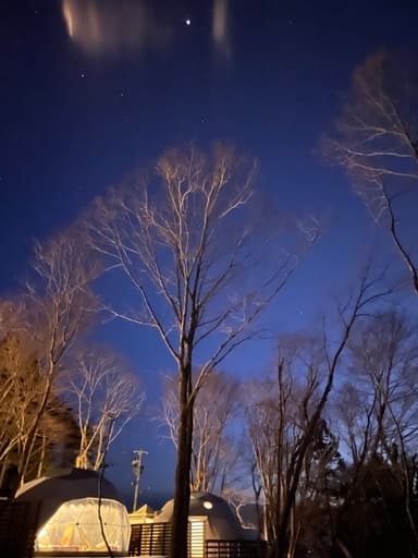 ドームテントと星空