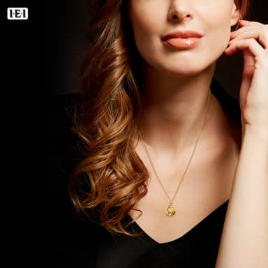 双子パンダコインペンダントモデル