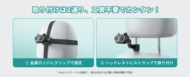 誰でも簡単！工具不要の2WAY取り付け
