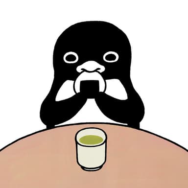 版画「最高の組み合わせ　おにぎりと緑茶」23×23cm 33,000円(税込)