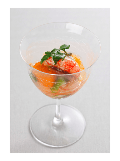 魚介とオレンジの酢の物 カクテルサラダ風