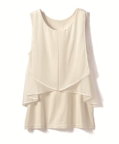 シフォン重ねタンクトップ