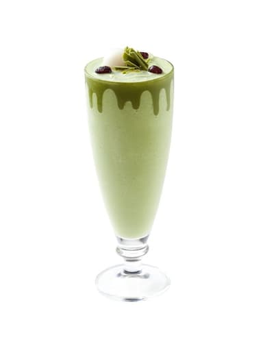 リンツ・ホワイトチョコレート抹茶アイスドリンク リンツ ショコラ カフェ 銀座店 イートイン　グラス仕様