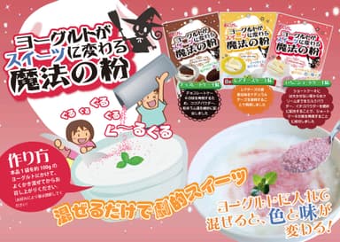 「ヨーグルトがスイーツに変わる魔法の粉」