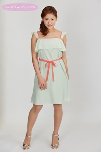 ミントグリーンワンピース