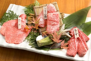 特選和牛赤身3点盛り