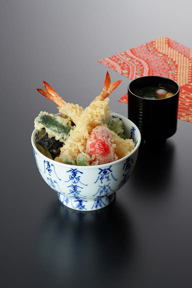 天丼と味噌汁