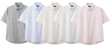 オックスストライプボタンダウンシャツ