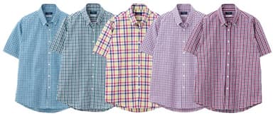 チェックボタンダウンシャツ