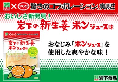 「岩下の新生姜 ポンジュース味」イメージ画像