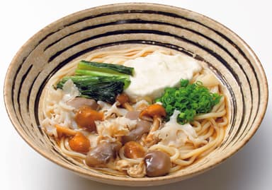 信州産きのこ3種　菜っ葉うどん
