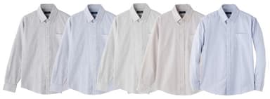 オックスストライプボタンダウンシャツ