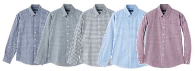 ブロードチェックボタンダウンシャツ