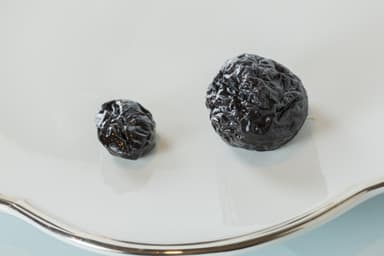 プルーンの大きさ比較