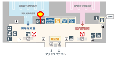 【設置場所】2階　国際線到着ロビー