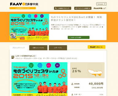  FAAVO東京多摩中央プロジェクト画面