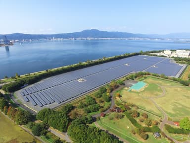 「滋賀・矢橋帰帆島メガソーラー発電所」
