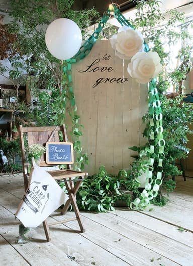 『森のキャンプウェディング』フォトブースイメージ