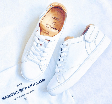 Barons Low Cuir Blanc 1