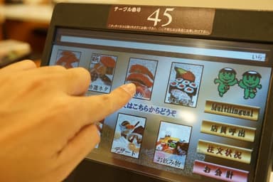 全品タッチパネルによる フルオーダーシステム