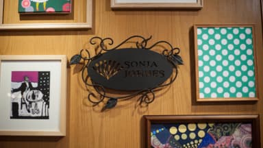 ディスプレイもフラメンコにまつわる絵画など
