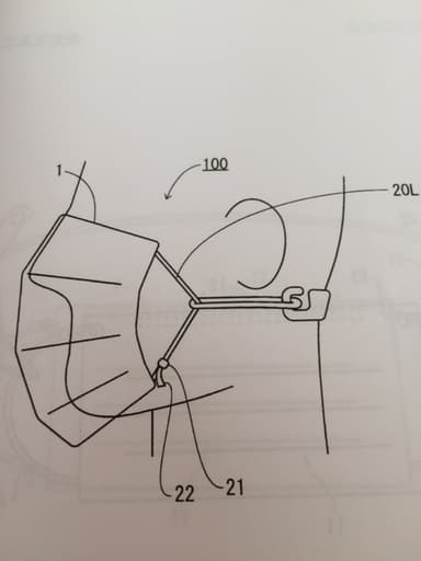 耳に掛けないマスク_図解(1)
