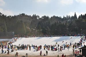 昨年度のスノーランド（雪ゾリ滑走エリア）の様子