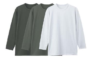 メンズ：特暖　裏起毛クルーネックＴシャツ