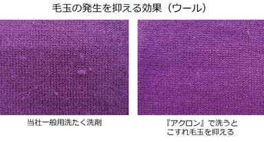毛玉の発生を抑える効果(ウール)