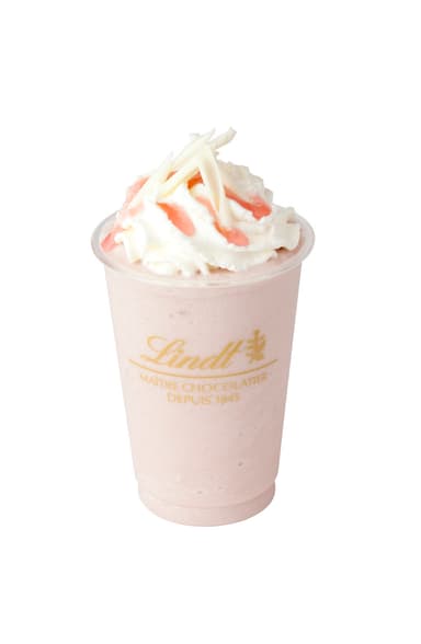 リンツ・ホワイトチョコレートサクラアイスドリンク(銀座店以外　テイクアウトカップ仕様)
