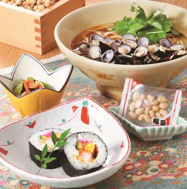 しじみそばと太巻き（２貫）