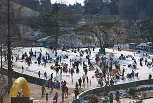 スノーランド（雪あそびエリア）の様子