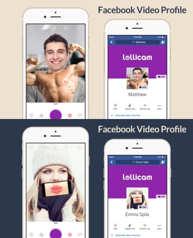 lollicamの多様なビデオプロフィールデコ例示