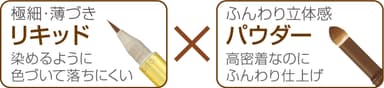 薄づきリキッド＆立体感パウダー
