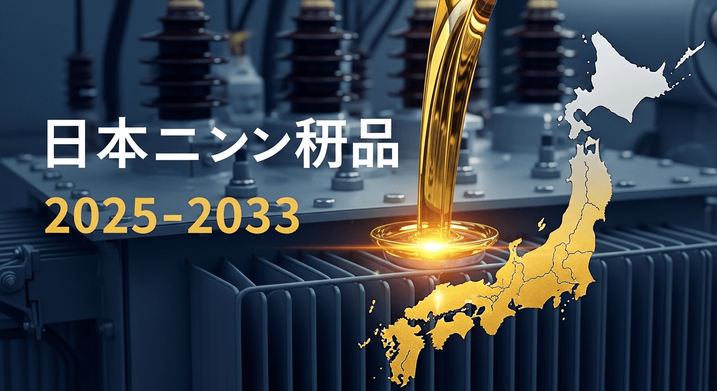 日本の変圧器油市場は2033年までに8,770万米ドルに達すると予想|年平均成長率4.40%