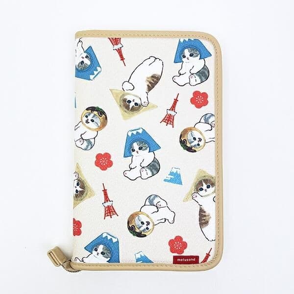 ちりめん風生地と和柄がおしゃれなモフサンドのフリーケース!家でも外でもなコンパクトサイズ