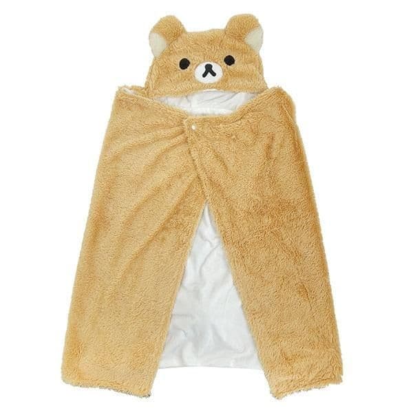 もこもこで癒される~!リラックマになりきるフード付きブランケットで冬ごもり