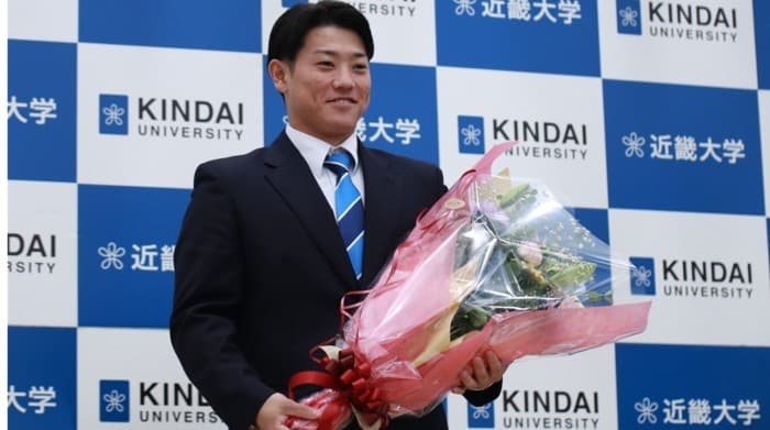 広島東洋カープドラフト3位、近大硬式野球部の勝田成選手を応援! 近畿大学広島キャンパスで「プレファンミーティング」を開催