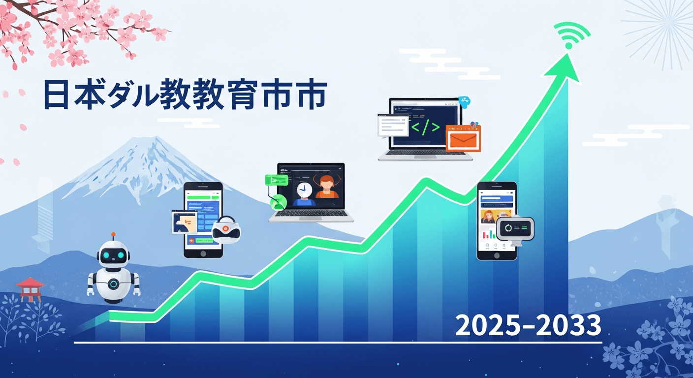 日本のデジタル教育市場は堅調な上昇傾向を継続、2033年までに94億米ドル規模へ | 年平均成長率8.4%