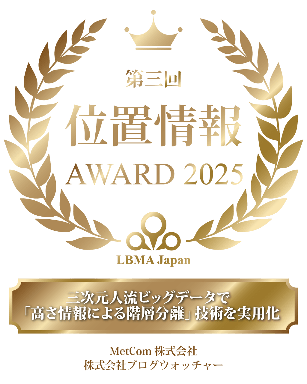 MetComとブログウォッチャー、 LBMA Japan「第3回 位置情報アワード2025」最優秀賞を受賞