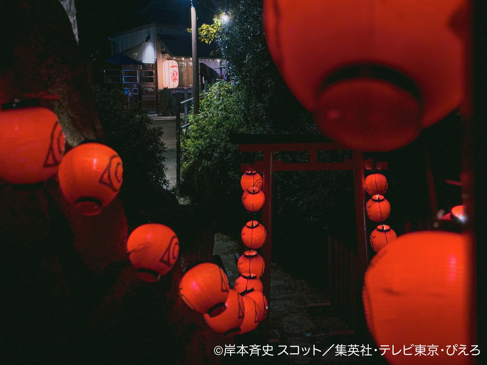 忍里が真っ赤に輝く!ニジゲンノモリ限定「忍」和風イルミネーション 『NARUTO&BORUTO 忍里×提灯イルミネーション2025 in淡路島』 12月6日(土)より開幕