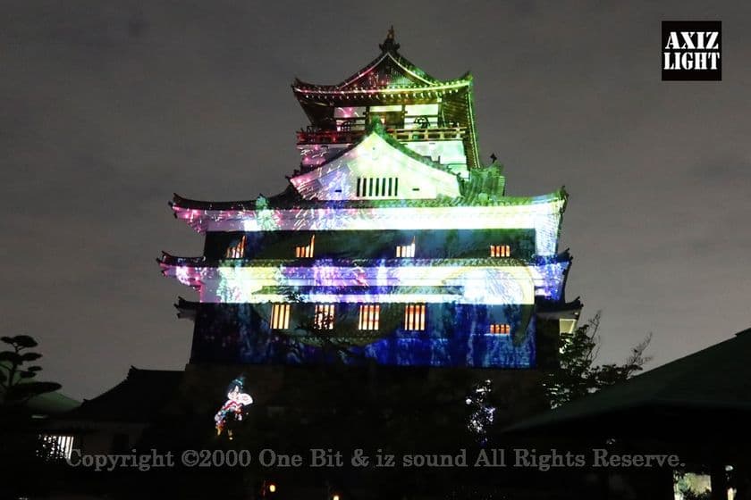 プロマッピングが魅了する未来へ紡ぐきよすイルミ!
~驚異的な飛翔を見せる未来へ紡ぐ清洲城!2025イルミ開催!~
