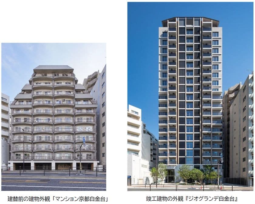 「マンションの建替え等の円滑化に関する法律」による
建替事業『ジオグランデ白金台』が竣工し、
権利床住戸の引渡しが完了しました