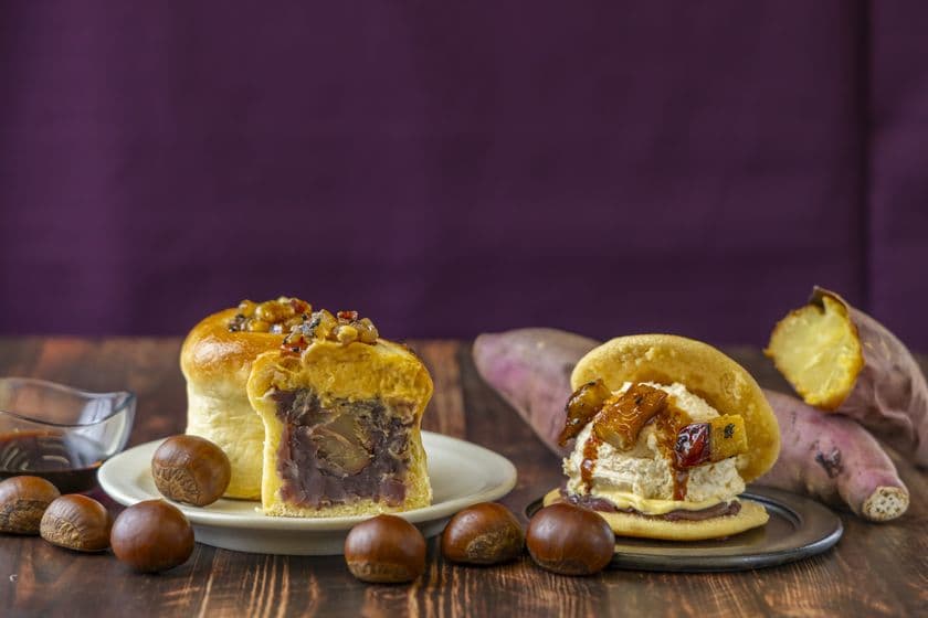 累計販売個数130万個突破!「熱海ばたーあんパン」より
【秋/第2弾】11/1(土)新登場!深まる秋をたのしむ特別な味わい 
熱海ばたーあんの芋と栗を香ばしいカラメルが引き立てる限定商品